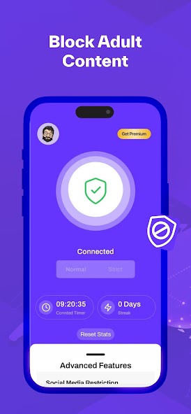 BlockerPlus porn blocker app screenshot on Android